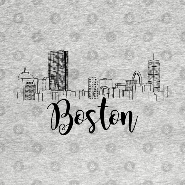 Boston Skyline 4 by doodlesbydani